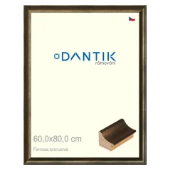 DANTIK obraz, puzzle, fotorámik 60x80 | Ferrosa bronz (Plexi Clear)