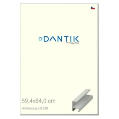 DANTIK rám na obrázky, puzzle, fotografie 59,4x84 | ALU profil 6220 Strieborný matný (Plexi Clear)