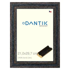 DANTIK obraz, puzzle, fotorámik 21x29,7 | LYON čierna (sklo číre)