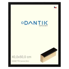 DANTIK rám na obrázky, puzzle, fotografie 40x50 | KASSETTE čierna (Plexi Clear)