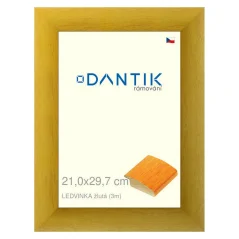 DANTIK obraz, puzzle, fotorámik 21x29,7 | LEDVINKA žltá (sklo číre)