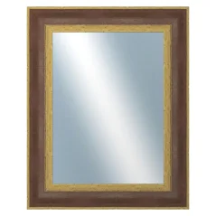 DANTIK - Zrkadlo v ráme - rozmery s rámom cca 40x50 cm z pásu RED GOLD plast (3069)