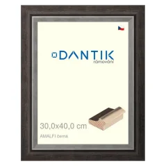 DANTIK rám na obrázky, puzzle, fotografie 30x40 | AMALFI čierna (Plexi Clear)