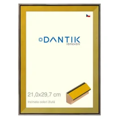 DANTIK obrázok, puzzle, fotorámik 21x29,7 | INCLINATA farba žltá (sklo číre)