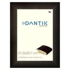DANTIK obraz, puzzle, fotorámik 21x29,7 | LEDVINKA tmavohnedá (sklo číre)