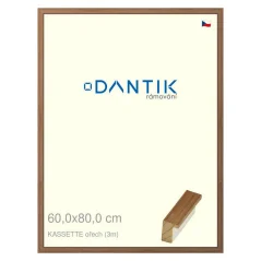 DANTIK obraz, puzzle, foto rám 60x80 | KASSETTE orech (Plexi Clear)