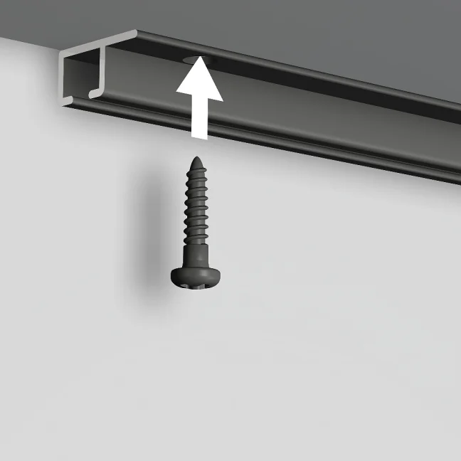 Závesný systém pre obrazy Top Rail Rail čierna 3 metre v kuse