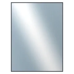DANTIK - Zrkadlo v ráme - rozmery s rámom cca 60x80 cm z hliníka čiernej farby - P01-021 (7001021)