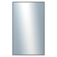 DANTIK - Zarámované zrkadlo - rozmer s rámom cca 60x100 cm z lišty Hliník grafit drás - P269-224 (7269224)