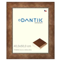 DANTIK rám na fotografie, puzzle, 40x50 | TOMAS bronz veľký (Plexi Clear)