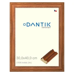 DANTIK rám na obrázky, puzzle, fotografie 30x40 | LYON hnedý (Plexi Clear)