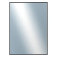 DANTIK - Zarámované zrkadlo - rozmer s rámom cca 50x70 cm z lišty Hliník grafit drás - P269-224 (7269224)