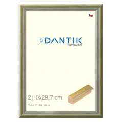 DANTIK obrázok, puzzle, fotorámik 21x29,7 | Y-ka žltá linka (sklo číre)