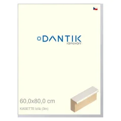 DANTIK rám na obrázky, puzzle, fotografie 60x80 | KASSETTE biely (Plexi Clear)