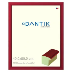 DANTIK obrázok, puzzle, fotorámik 40x50 | BOX červený morený (Plexi Clear)