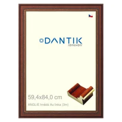 DANTIK obraz, puzzle, fotorámik 59,4x84 | ENGLAND brown Au line (Plexi Clear)
