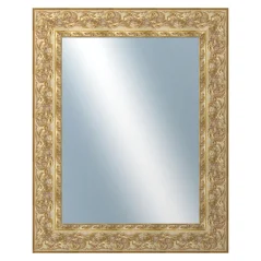 DANTIK - Zrkadlo v ráme - rozmery s rámom cca 80x100 cm z lišty WING decorative gold (2890)