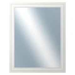 DANTIK - Zarámované zrkadlo - rozmer s rámom cca 40x50 cm z lišty LYON biela (2666)