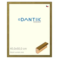 DANTIK obraz, puzzle, fotorámik 40x50 | Metalli oidati gold (Glass Clear)