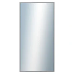 DANTIK - Zarámované zrkadlo - rozmer s rámom cca 50x100 cm z lišty Hliník sivá - P02-006 (7002006)