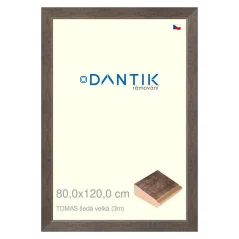 DANTIK rám na obrázky, puzzle, fotografie 80x120 | TOMAS sivá veľká (Plexi Clear)