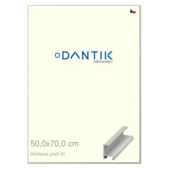 DANTIK rám na obrázky, puzzle, fotografie 50x70 | ALU profil 6001 Strieborný matný (Plexi Clear)
