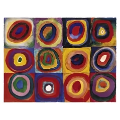 Reprodukcia Kandinsky Wassily - Farbstudie Quadrate - 120x90