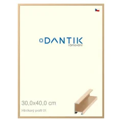 DANTIK rám na obrázky, puzzle, fotografie 30x40 | ALU profil 6001 Zlatý lesklý (Plexi Clear)