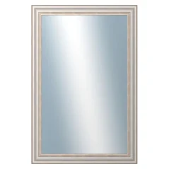 DANTIK - Zarámované zrkadlo - rozmer s rámom cca 40x60 cm z lišty TOULON biela veľká (2665)