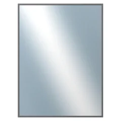 DANTIK - Zarámované zrkadlo - rozmer s rámom cca 60x80 cm z lišty Hliník grafit drás - P269-224 (7269224)