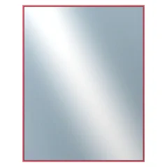 DANTIK - Zrkadlo v ráme - rozmery s rámom cca 70x90 - hliníkový profil 02 - červená m.