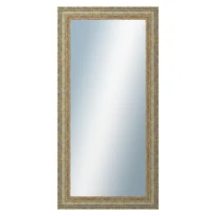 DANTIK - Zarámované zrkadlo - rozmer s rámom cca 50x100 cm z lišty ZVRATNÁ bielozlatá plast (3067)
