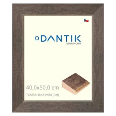 DANTIK obraz, puzzle, fotorámik 40x50 | TOMAS sivý veľký (sklo číre)
