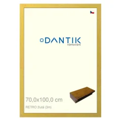 DANTIK obrázok, puzzle, fotorámik 70x100 | RETRO žltá (Plexi Clear)