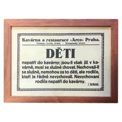 Cedule - Děti nepatří do kavárny (různé rámy) Cedule - Děti nepatří do kavárny (různé rámy)