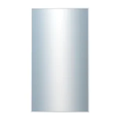 DANTIK - Zarámované zrkadlo - rozmer s rámom cca 50x90 cm z lišty Hliník biela - P03-027 (7003027)