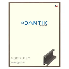 DANTIK obraz, puzzle, fotorámik 40x50 | ALU profil 6035 hnedý tmavý (sklo číre)