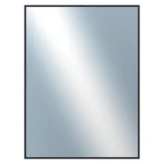 DANTIK - Zrkadlo v ráme - rozmery s rámom cca 60x80 cm z hliníka čiernej farby - P02-021 (7002021)