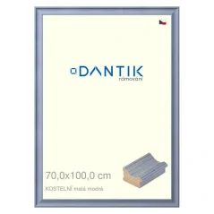 DANTIK obraz, puzzle, fotorámik 70x100 | CHURCH small blue (Plexi Clear)