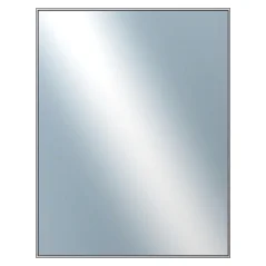 DANTIK - Zarámované zrkadlo - rozmer s rámom cca 70x90 cm z lišty Hliník sivá - P02-006 (7002006)