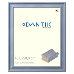 DANTIK obraz, puzzle, fotorámik 40x50 | CHURCH small blue (Glass Clear)