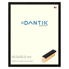 DANTIK obraz, puzzle, fotorámik 40x50 | Metalli oidati black and gold (Glass Clear)