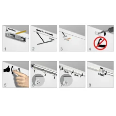 Závěsný systém na obrazy Contour Rail instalační set bílá