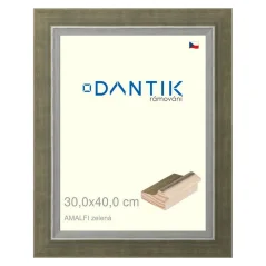 DANTIK obraz, puzzle, fotorámik 30x40 | AMALFI zelená (Plexi Clear)