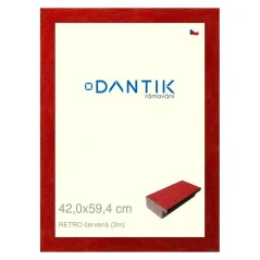 DANTIK obraz, puzzle, fotorám 42x59,4 | RETRO červená (Plexi Clear)
