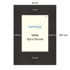 Paspartovací kartón DANTIK - P59 - 4x8472 - 21x29 - 713x18v (A4 na výšku)