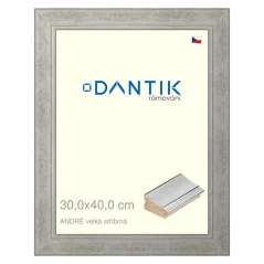 DANTIK obraz, puzzle, fotorámik 30x40 | ANDRÉ big silver (Plexi Clear)