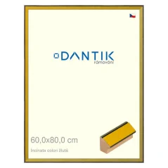 DANTIK obrázok, puzzle, fotorámik 60x80 | INCLINATA farba žltá (Plexi Clear)