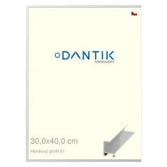 DANTIK rám na obrázky, puzzle, fotografie 30x40 | ALU profil 6001 Strieborný lesklý (Plexi Clear)