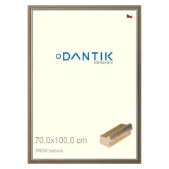 DANTIK obraz, puzzle, fotorámik 70x100 | TAIGA béžová (Plexi Clear)